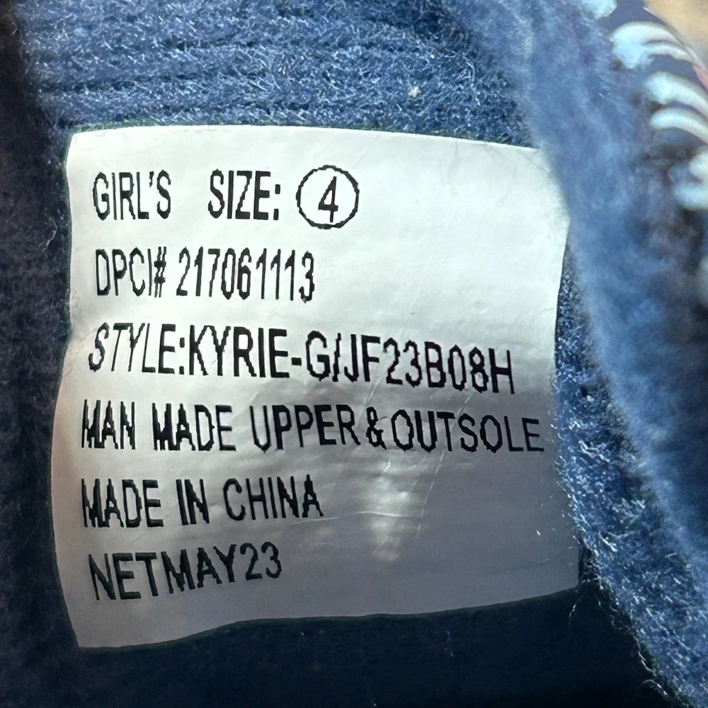 Carter's Baby Toddler Walking Shoes Girls Size 4 Just One‎ You Boots Floral Blue